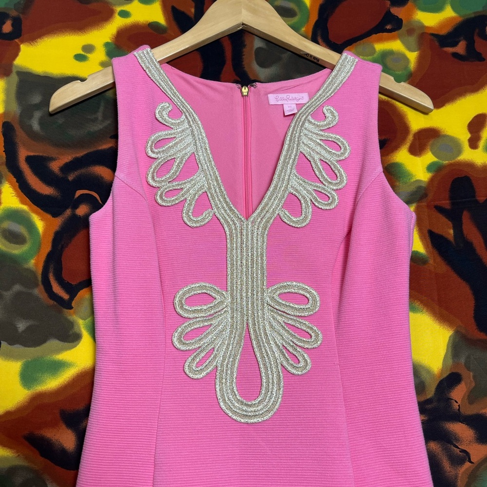 Lilly Pulitzer Hot Pink Janice Lined Sleeveless Shift Dress Size XS